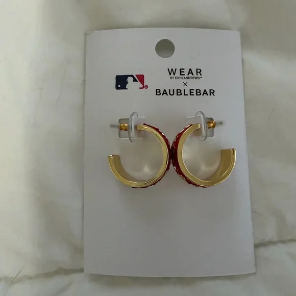 NWT Baublebar Phillies small hoop earrings - Picture 5 of 5